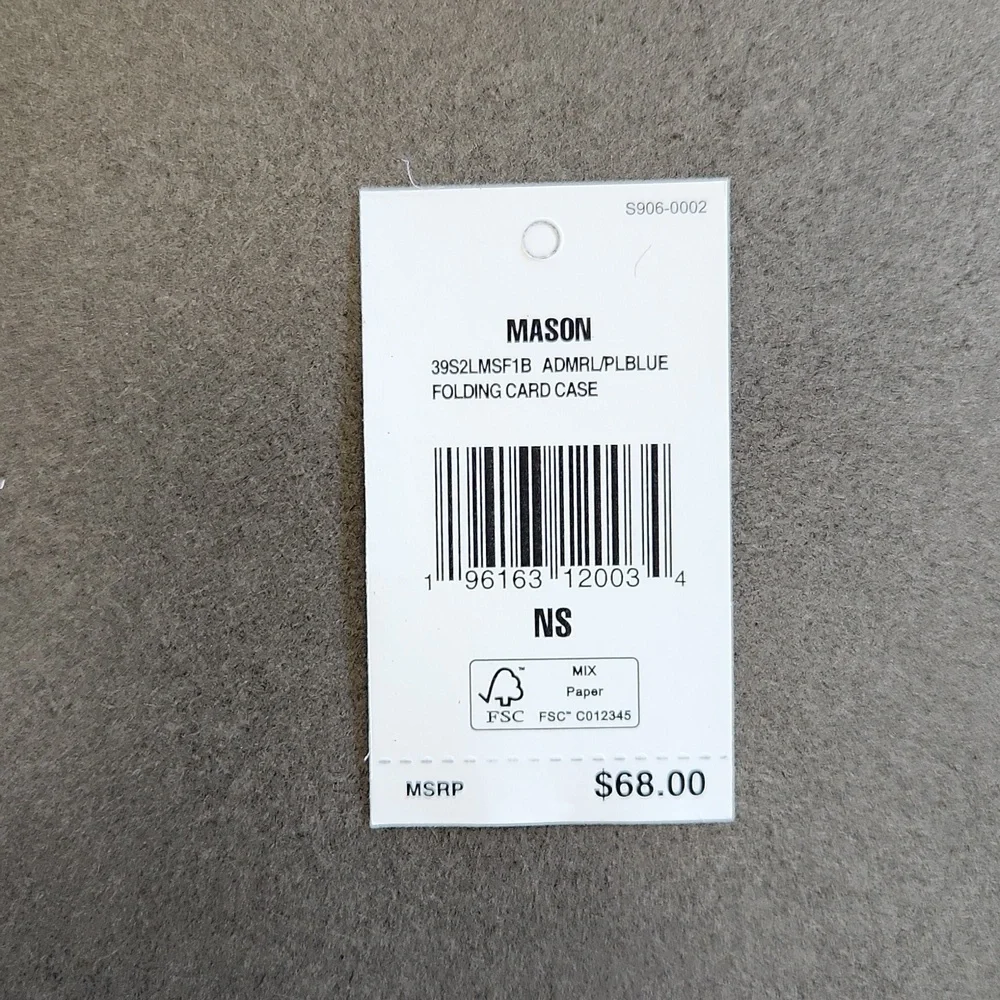 Michael Kors Blue Mason Mens Logo Bi-Fold Card Case New $68